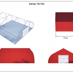 Тентовый ангар 15х15